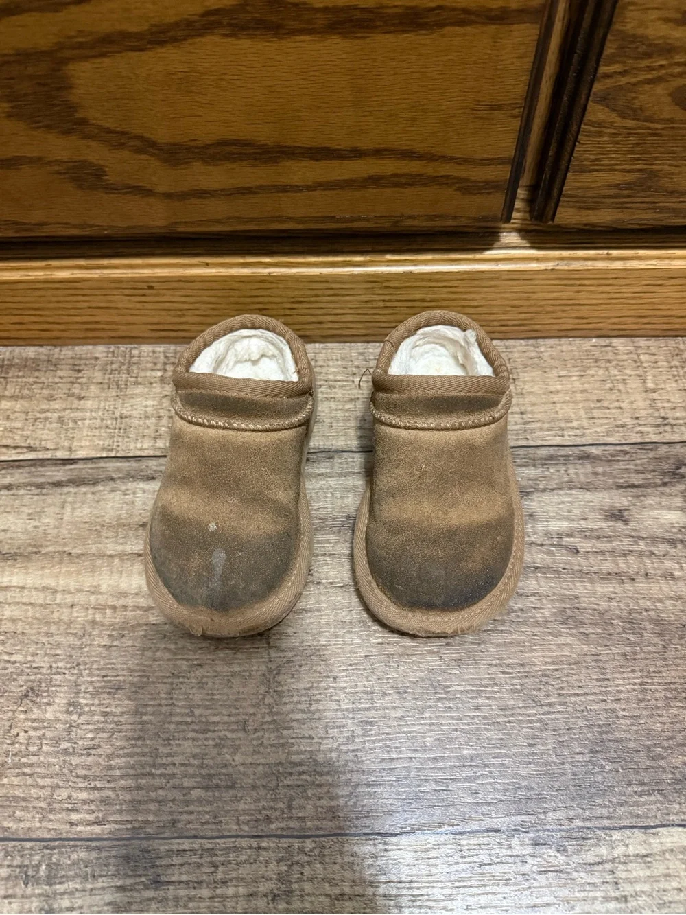 UGG Toddlers Chestnut Suede Slip-On Slippers